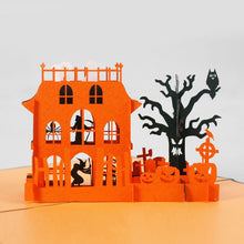 Load image into Gallery viewer, Greeting Card - Halloween , design pop up, 3D Pop up Card, 3D pop-up Anniversary, 3D pop-up halloween, 3D popup card, pop up card 3D
